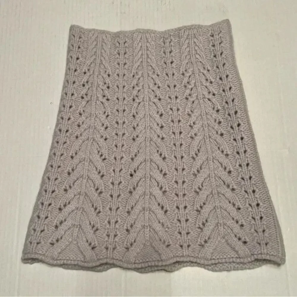 Luxton S-M 91%Wool 9%Cashmere Turtleneck Warmer Scarf Ligh/Great Gift